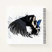 Carnet Ailes d'ange gothiques Chat noir Fée bleue (Dos)