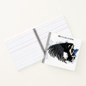 Carnet Ailes d'ange gothiques Chat noir Fée bleue (Intérieur)