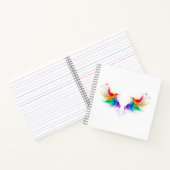 Carnet Ailes fluffy arc-en-ciel (Intérieur)