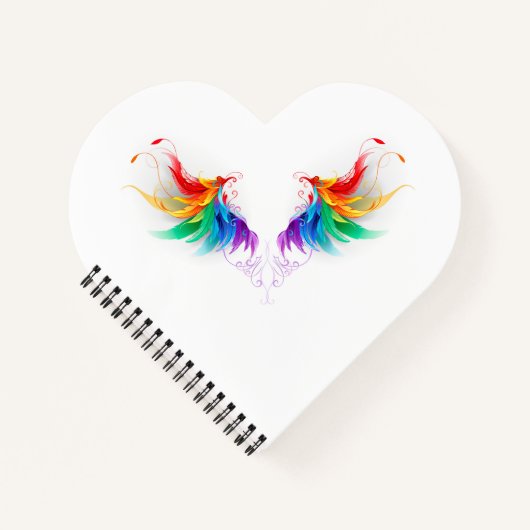 Carnet Ailes fluffy arc-en-ciel (Devant)