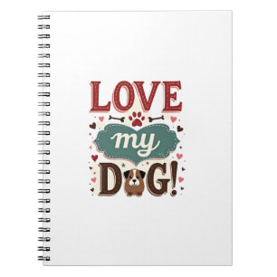 Carnet Aime Moi Aime Mon Chien Vintage Joli Empreinte De