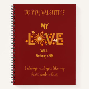 CARNET AIMER LE CADEAU POUR LA JOURNÉE VALENTINE