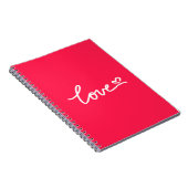 Carnet Aimer texte blanc sur rose (Côté Droit)