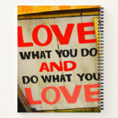 Carnet Aimez ce que vous faites et faites ce que vous aim (Dos)