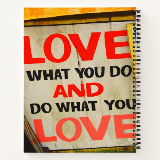 Carnet Aimez ce que vous faites et faites ce que vous aim (Dos)