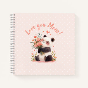 Carnet Aimez-vous mignon Panda Mères Jour Cadeau
