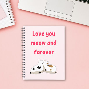 Carnet Aimez-vous miow et pour toujours Cats Valentines