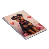 Carnet Airedale avec des Roses - Saint-Valentin (Côté Droit)