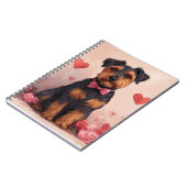 Carnet Airedale avec des Roses - Saint-Valentin (Côté gauche)