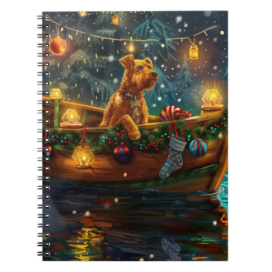 Carnet Airedale Noël Festival Voyage (Devant)