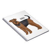 Carnet Airedale terrier dog cartoon (Côté Droit)