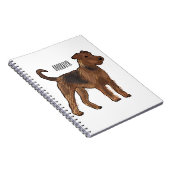 Carnet Airedale terrier dog cartoon (Côté Droit)
