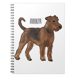 Carnet Airedale terrier dog cartoon