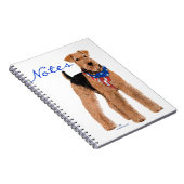 Carnet Airedale Terrier Patriotique (Côté Droit)