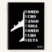 Carnet Airplane Retired Nato Phonetic Alphabet Aviation (Devant)