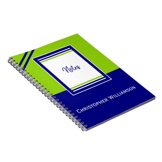 Carnet Ajouter des bandes de nom bleu et vert (Côté Droit)