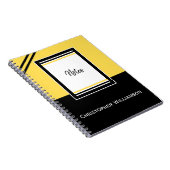 Carnet Ajouter des bandes de nom jaune et noir (Côté Droit)