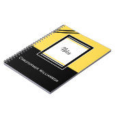 Carnet Ajouter des bandes de nom jaune et noir (Côté gauche)