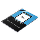 Carnet Ajouter des bandes nom bleu et noir (Côté gauche)
