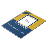 Carnet Ajouter des bandes nom bleu et or (Côté gauche)