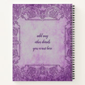 Carnet Ajouter des noms Changer le texte Mauve Lace Love (Dos)