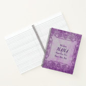 Carnet Ajouter des noms Changer le texte Mauve Lace Love (Intérieur)