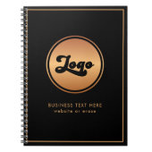 Carnet Ajouter Gold Business Company Logo & Text Professi (Devant)