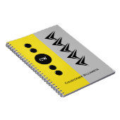 Carnet Ajouter le nom des initiales jaune et gris (Côté Droit)
