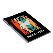 Carnet Ajouter le nom German Shepherd MAMA, Brown bleu su (Côté Droit)