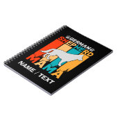 Carnet Ajouter le nom German Shepherd MAMA, Brown bleu su (Côté gauche)
