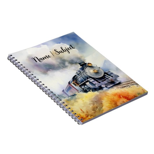 Carnet Ajouter le nom Objet - Peinture de train à vapeur (Côté Droit)