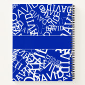 Carnet Ajouter n'importe quel nom, nom collage En bleu &  (Dos)