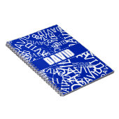 Carnet Ajouter n'importe quel nom, nom collage En bleu &  (Côté Droit)