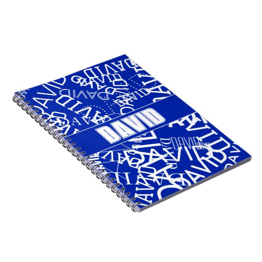 Carnet Ajouter n'importe quel nom, nom collage En bleu &  (Côté Droit)