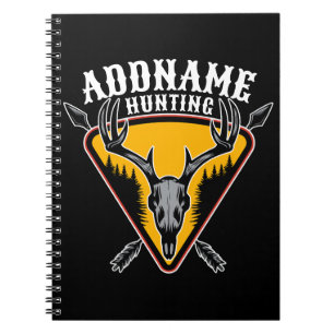 Carnet AJOUTER NOM Crâne d'élan de chasseur Grandes bois