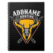 Carnet AJOUTER NOM Hunter Elk Crâne Gros Antlers Chasse a (Devant)