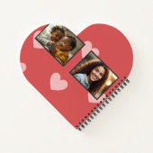 Carnet Ajouter quatre photos Coeur (Dos)