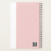 Carnet Ajouter un logo Simple Blush Rose Nom Titre (Verso)