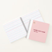 Carnet Ajouter un logo Simple Blush Rose Nom Titre (Intérieur)