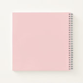 Carnet Ajouter un logo Simple Blush Rose Nom Titre (Dos)