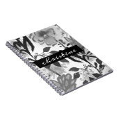 Carnet Ajouter un nom de script | Motif floral botanique (Côté Droit)