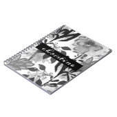 Carnet Ajouter un nom de script | Motif floral botanique (Côté gauche)