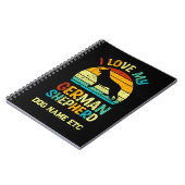 Carnet Ajouter un nom - I Love My German Shepherd Dog Sun (Côté gauche)
