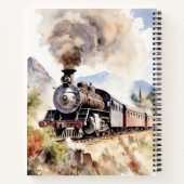 Carnet Ajouter un nom / Objet Train à vapeur Brown (Dos)