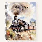 Carnet Ajouter un nom / Objet Train à vapeur Brown (Devant)