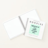 Carnet Ajouter Vos Dessins Oeuvre Nom Doodé Croquis Blanc (Intérieur)