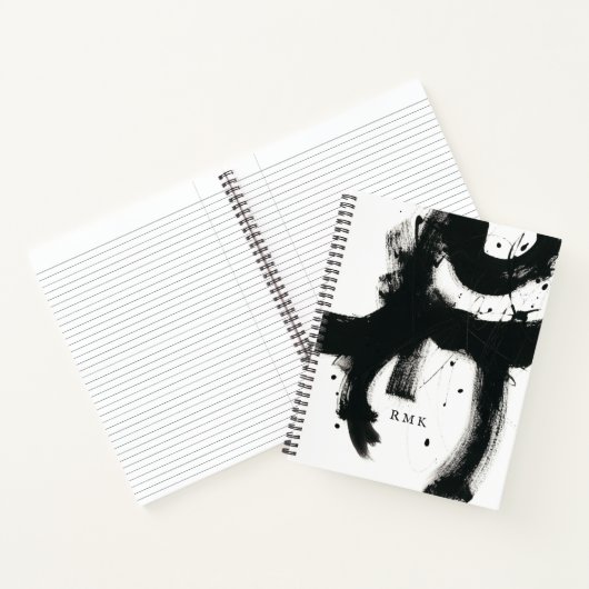 Carnet Ajouter vos initiales | Gesture Onyx (Intérieur)