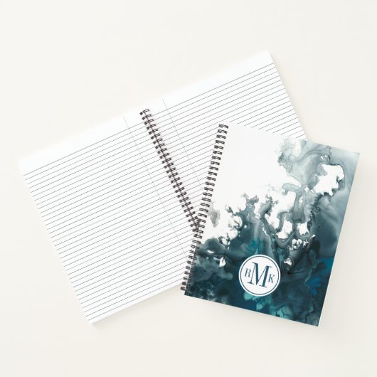 Carnet Ajouter vos initiales | Indigo Tempest (Intérieur)