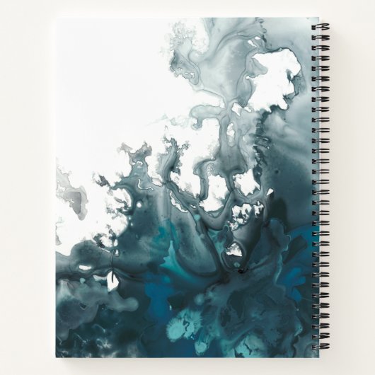 Carnet Ajouter vos initiales | Indigo Tempest (Dos)