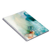 Carnet Ajouter votre initiale | Aversion - Aquarelle bleu (Côté Droit)